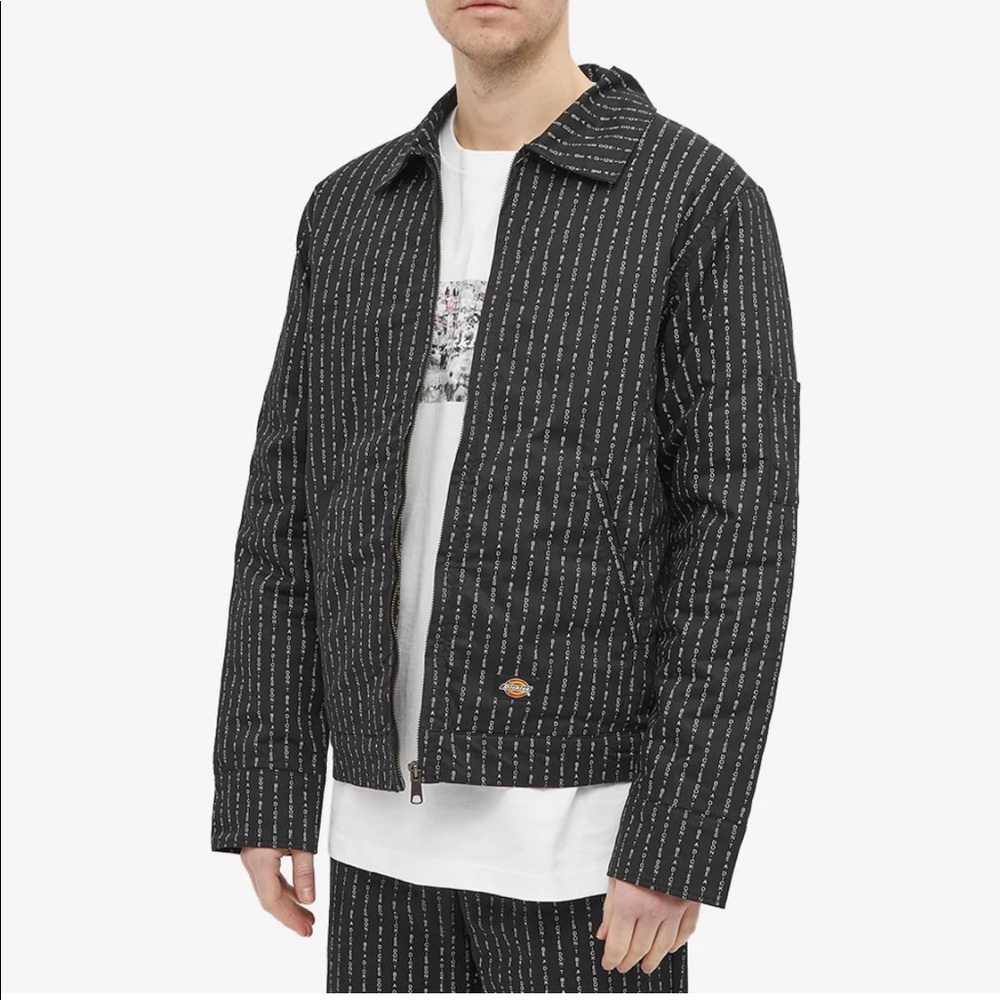 END X Dickies Men's Insulated Lined Pinstriped Eisenhower Jacket XL